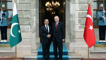 Cumhurbaşkanı Erdoğan, Pakistan Başbakanı Şahbaz Şerif’i kabul etti