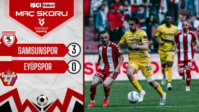 Samsunspor, Eyüpspor karşısında 3 puanı 3 golle aldı!