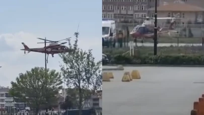 İş kazası sonrası havadan müdahale!