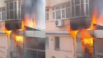 Mecidiyeköy'de kafe yangını