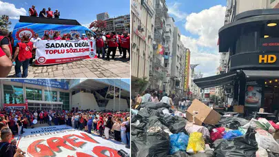 İzmir'de grev krizi büyüyor: Sokakta çöp toplayan Cemil Tugay, sendika ile tartıştı!