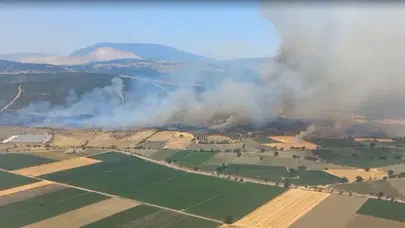 İzmir Kınık'ta orman yangını! Alevler havadan ve karadan kuşatıldı