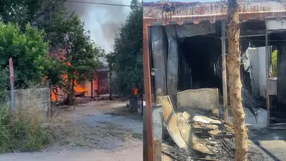 Antalya'da feci yangın: Ev ve traktör küle döndü
