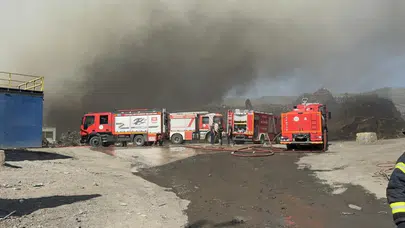 Gebze hurda sahasında yangın çıktı