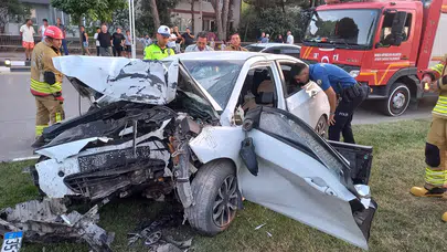 Manisa'da trafik kazası: Sürücü ağır yaralandı