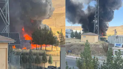 Batman'da meyve suyu fabrikasında yangın çıktı!