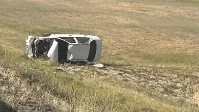 Düğün yolunda kabus: Aksaray’da otomobil şarampole yuvarlandı!