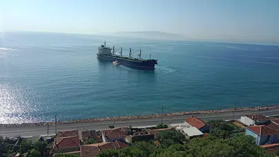 Tekirdağ açıklarında kuru yük gemisi karaya oturdu