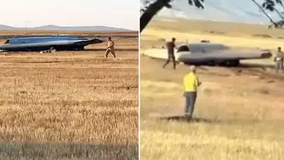 Konya’da Anka-3 İHA tarlaya acil iniş yaptı