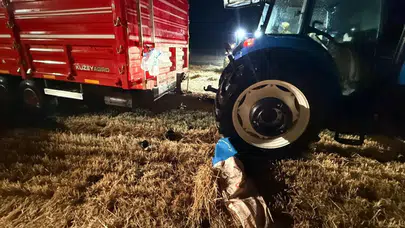Tekirdağ'da korkunç kaza: Traktörden düşen sürücü can verdi