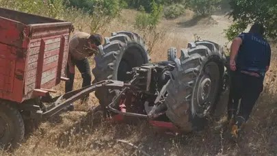 Edirne'de traktör devrildi: Sürücü yaşamını yitirdi