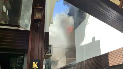 Denizli tarihi çarşıda yangın çıktı!