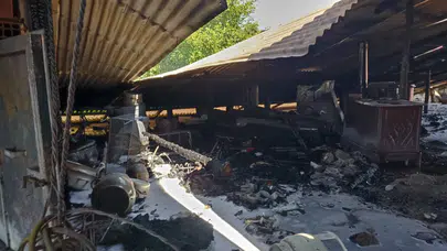 Malatya'da yanan çatı kül oldu!