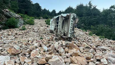 Gaziantep'te pikap uçuruma devrildi