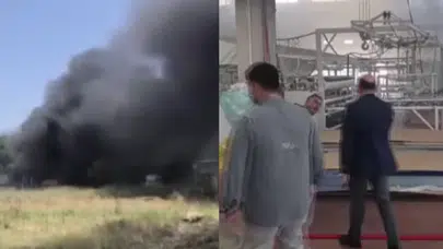 Çanakkale'de plastik cam fabrikasında yangın: 1 işçi yaralandı