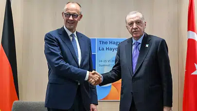 Cumhurbaşkanı Erdoğan Almanya Başbakanı Merz ile görüştü