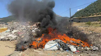 Osmaniye'de hurdalık alanda yangın çıktı!