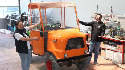 Ağrı Dağı’na tırmanacak araç hurda parçalarla üretildi! Erzurumlu mühendis çiftin inovatif başarısı