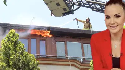 Halk TV sunucusunun evinde yangın çıktı