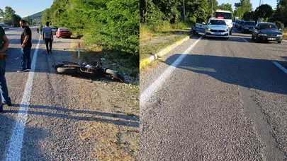 Zonguldak'ta otomobil motosiklete çarptı: 2 kişi yaralandı