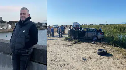 Samsun'da otomobil sulama kanalına devrildi: 1 ölü!