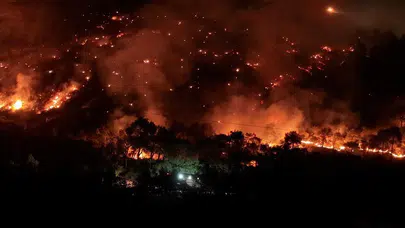 İzmir Foça'da yangın 2. gününde!
