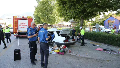 Denizli’de feci kaza