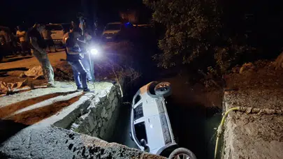 Antalya'da korkunç kaza! Otomobil, sulama kanalına devrildi: 2 ölü!