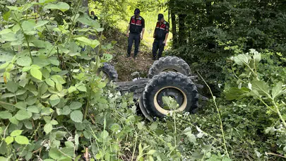 Sakarya'da traktör devrildi: 1 ölü!