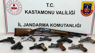 Kastamonu’da şok operasyon: 10 ruhsatsız silahla gözaltına alındı!