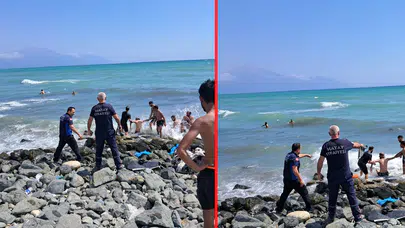 Hatay’da denizde korku dolu anlar! Rip akıntısına kapılan gençler son anda kurtarıldı