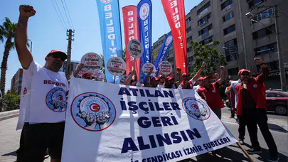 İzmir Büyükşehir Belediyesi'nin işten çıkardığı işçilerden eylem!