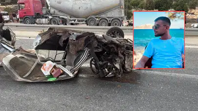 Mersin'de korkunç kaza! Otomobil bariyerlere uçtu: 1 ölü, 1 yaralı!