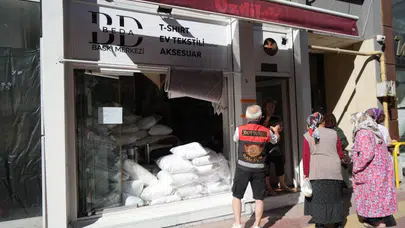 Samsun’da tekstil mağazasında yangın paniği: Facianın eşiğinden dönüldü