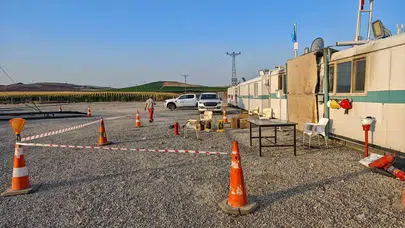 Diyarbakır-Batman yolu üzerindeki petrol sahasında yangın