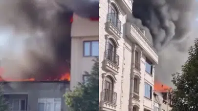 Bayrampaşa'da bir binanın çatısında yangın çıktı!