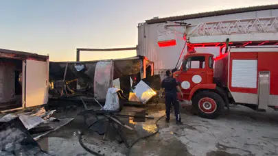 Antalya Serik’te işçilerin kaldığı konteynerde yangın çıktı