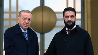 Cumhurbaşkanı Erdoğan, Ahmed Şara ile görüştü