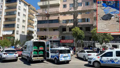 3 işçiyi taşıyan iskele yere çakıldı