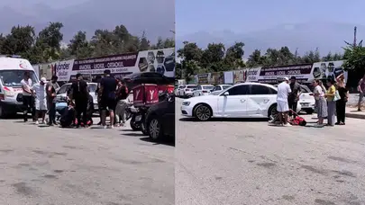 Hatay'da motosikletli kurye, otomobile çarptı! 1 yaralı