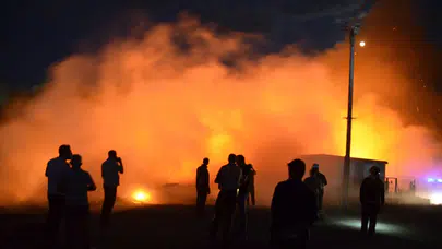 Ankara'da eski çöp dökme sahasında yangın!