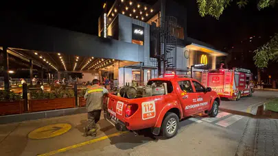 Aydın'da hamburgercide korkutan yangın!