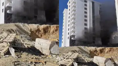 Elazığ’da inşaat halindeki binada yangın!
