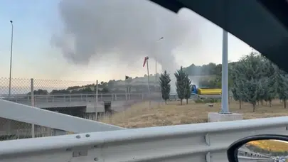 Kuzey Marmara Otoyolu'nda yangın: Kamyon alev alev yandı!