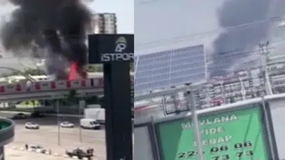 Ankara'da fabrika deposunda yangın!