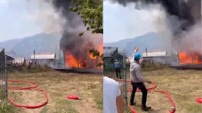 Erzurum'da feci yangın! Ormanlık alandaki ev alevler içinde kaldı