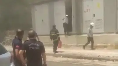 Adıyaman’da kavurucu sıcaklar trafo yangınına neden oldu! Mahallede korku dolu anlar!
