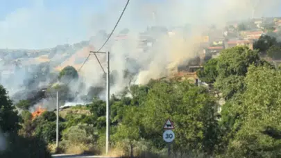 İzmir Karaburun'da korkutan yangın