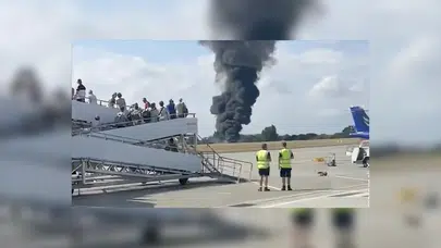 Londra Southend Havalimanı’ndan kalkan uçak düştü