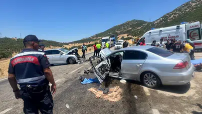 Isparta'da korkunç kaza! İki otomobil çarpıştı: 1 ölü, 9 yaralı!